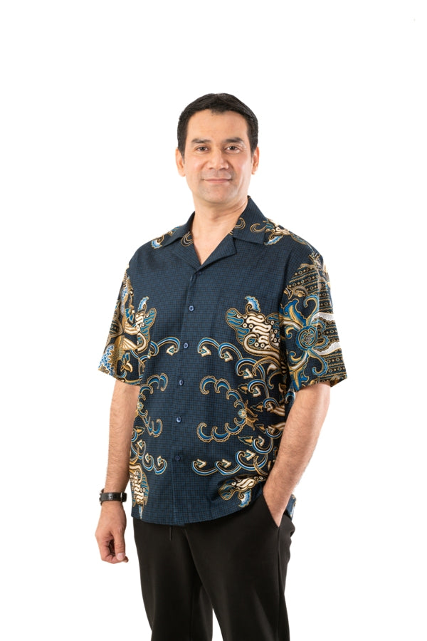Batik Solo Lor Shirt Navy