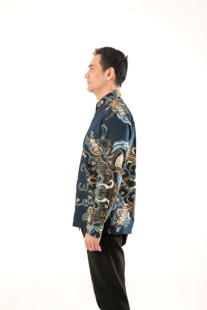 Batik Solo Wetan Shirt Navy