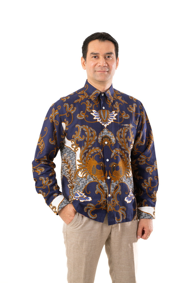 Batik Solo Wetan Shirt Blue